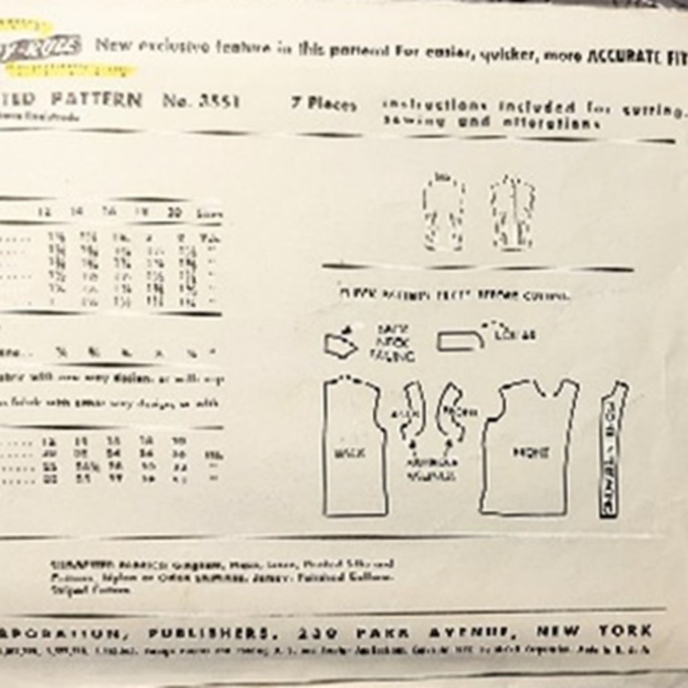 True Vintage 1950s Sewing Pattern For A Fitted Sleeveless Blouse Top Bust 34 - Picture 2 of 3